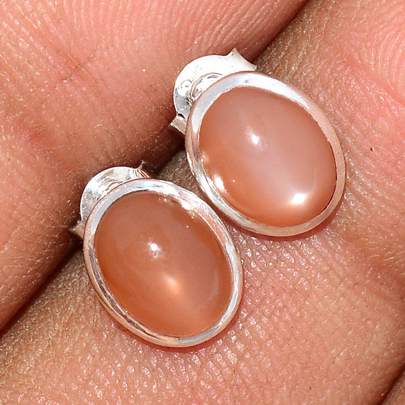 Sri Lankan Moonstone Studs - PMSS106