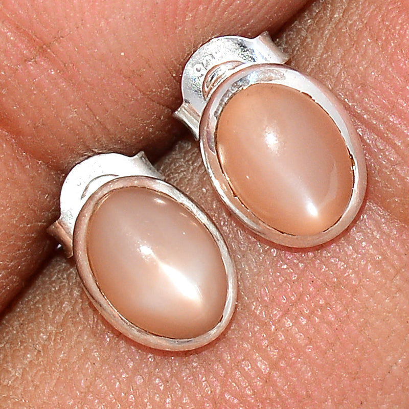 Sri Lankan Moonstone Studs - PMSS107