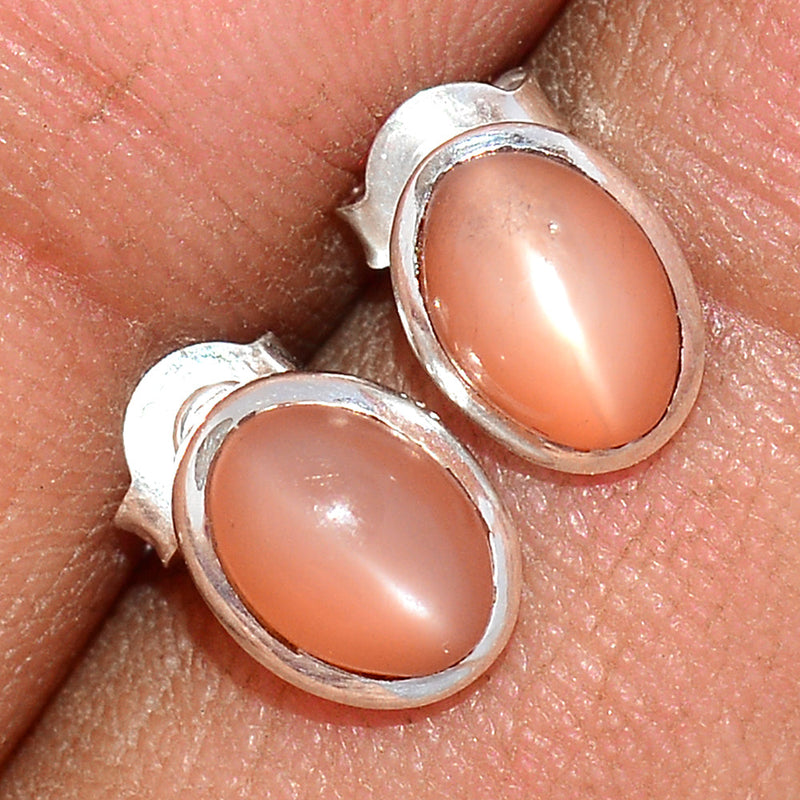 Sri Lankan Moonstone Studs - PMSS114