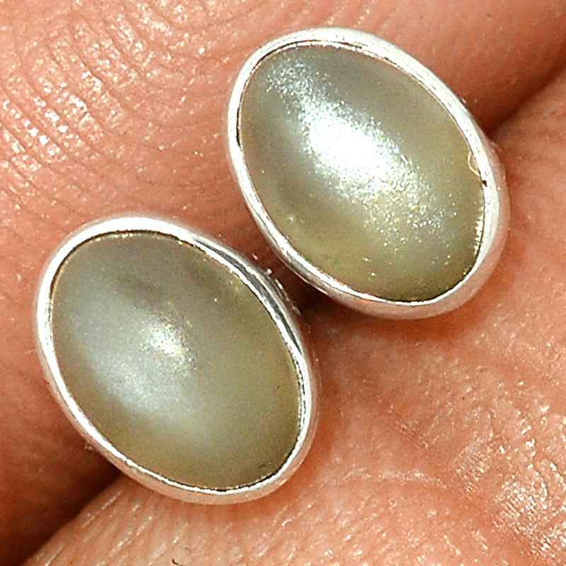Srilankan Moonstone Studs - PMSS191
