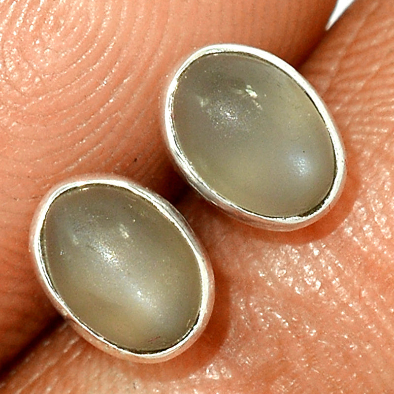 Srilankan Moonstone Studs - PMSS194