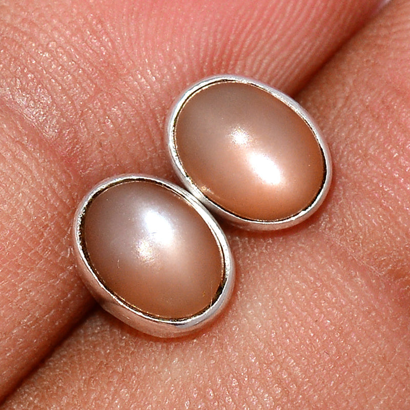 Srilankan Moonstone Studs - PMSS68