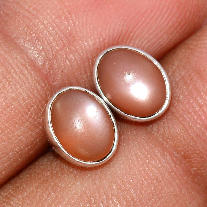 Srilankan Moonstone Studs - PMSS70