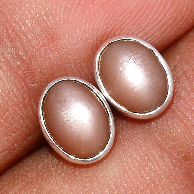 Srilankan Moonstone Studs - PMSS71