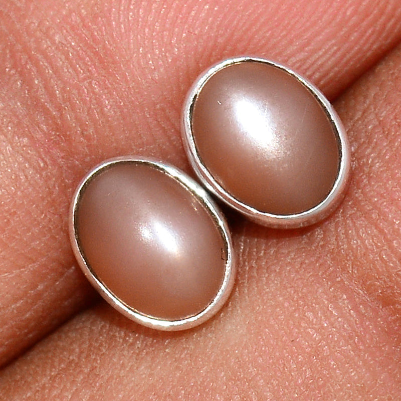 Srilankan Moonstone Studs - PMSS73