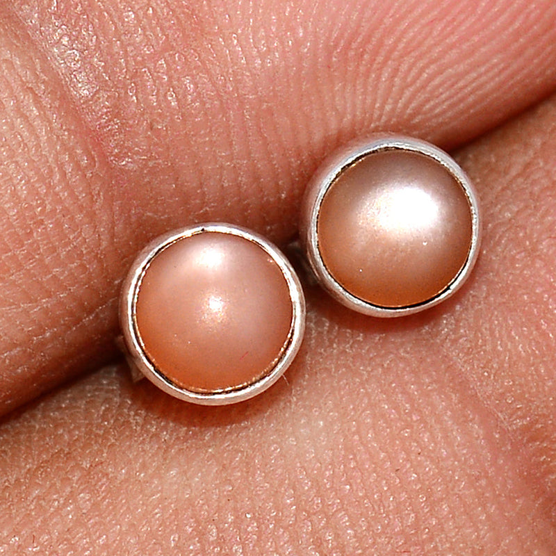 Srilankan Moonstone Studs - PMSS79