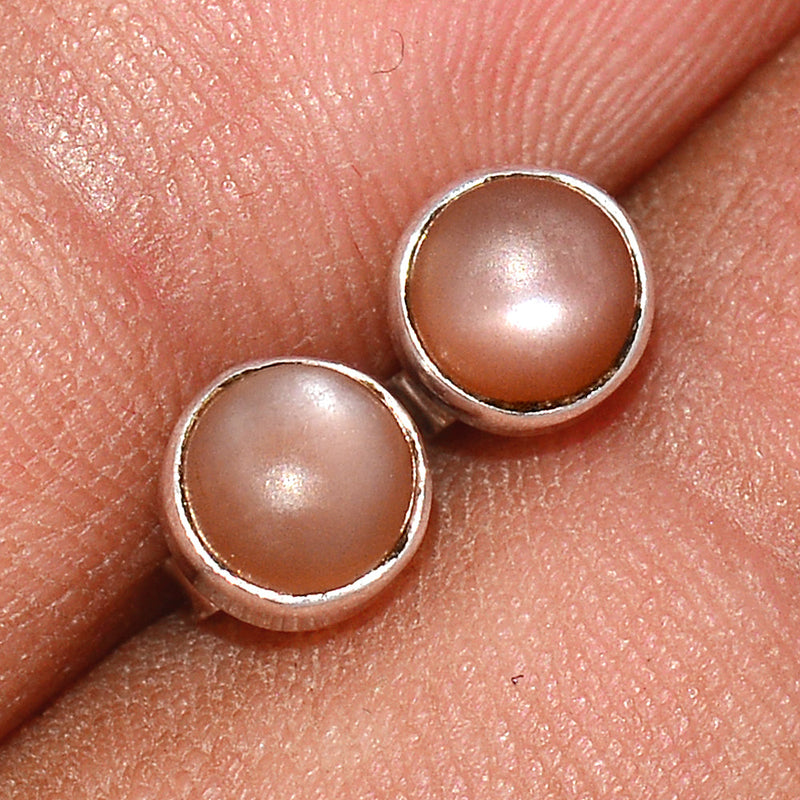 Srilankan Moonstone Studs - PMSS88