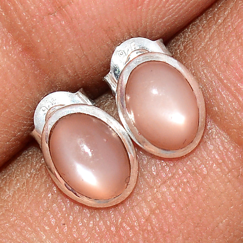 Sri Lankan Moonstone Studs - PMSS89