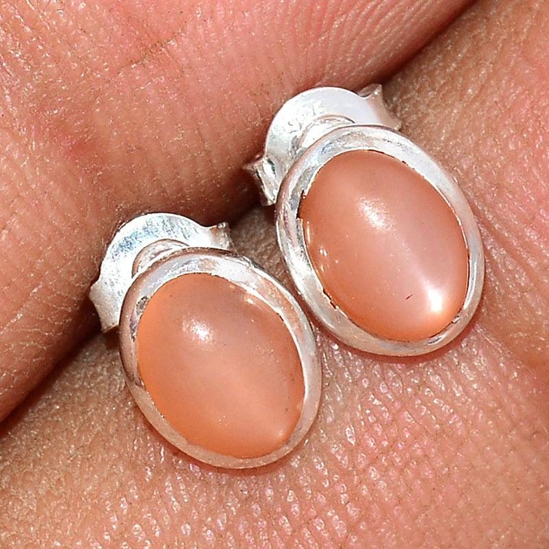 Sri Lankan Moonstone Studs - PMSS93