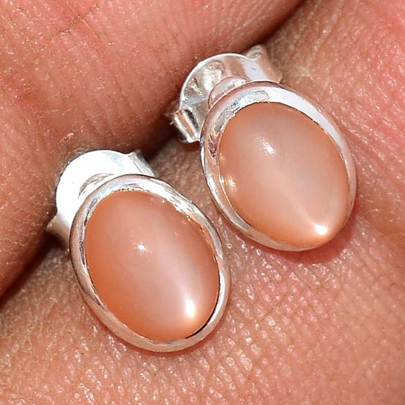 Sri Lankan Moonstone Studs - PMSS95