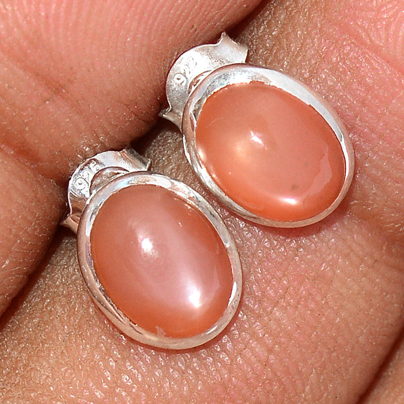 Sri Lankan Moonstone Studs - PMSS96