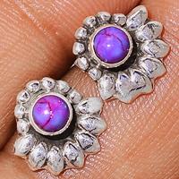 Purple Mohave Turquoise Studs-PMTS107