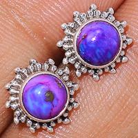 Purple Mohave Turquoise Studs-PMTS56