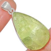 1.7" Prehnite Druzy Pendants - PNDP125