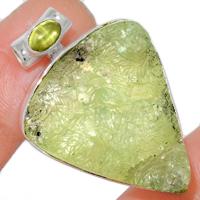 1.5" Prehnite Druzy Pendants - PNDP129