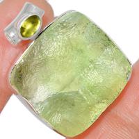 1.2" Prehnite Druzy Pendants - PNDP131