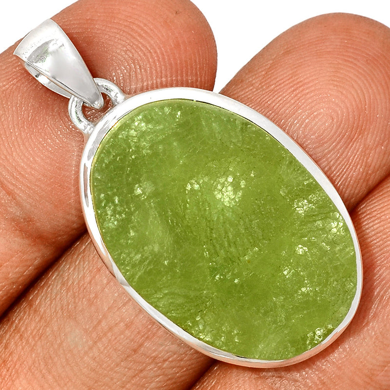 1.6" Prehnite Druzy Pendants - PNDP182