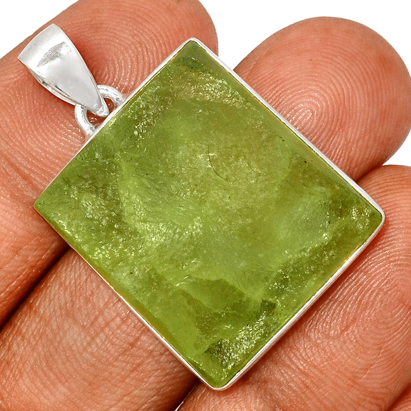 1.6" Prehnite Druzy Pendants - PNDP183