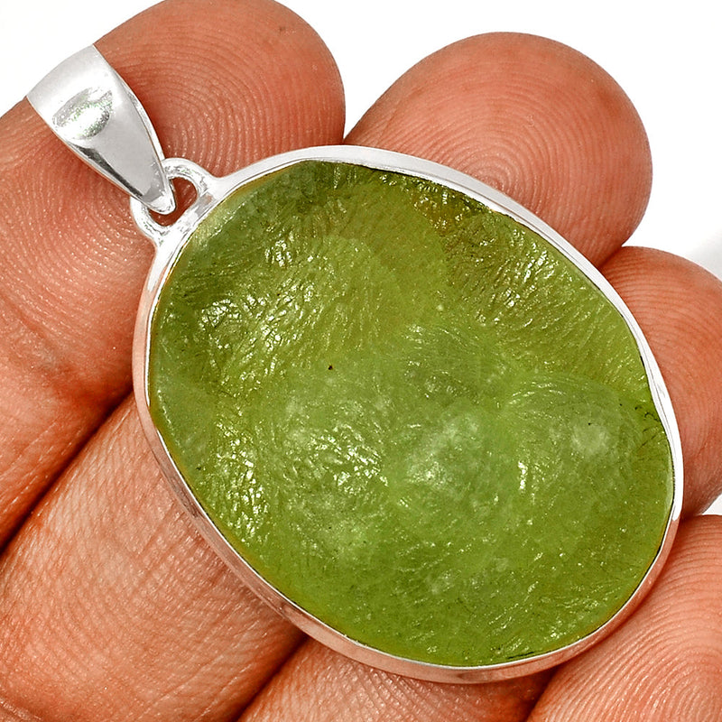 1.8" Prehnite Druzy Pendants - PNDP184