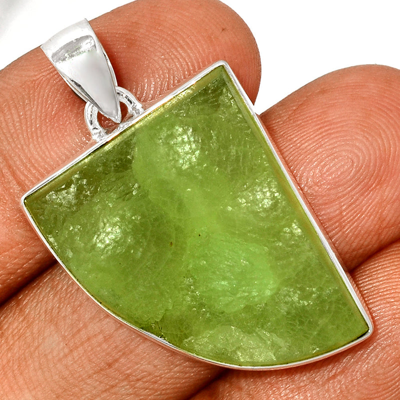 1.6" Prehnite Druzy Pendants - PNDP189