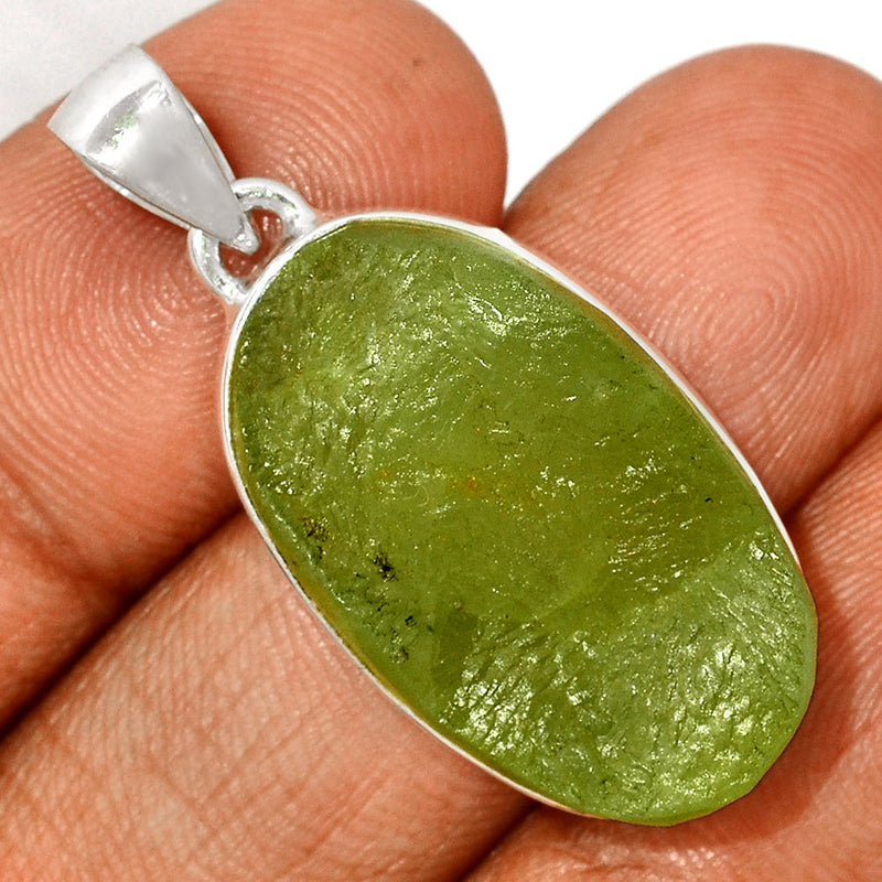 1.6" Prehnite Druzy Pendants - PNDP192