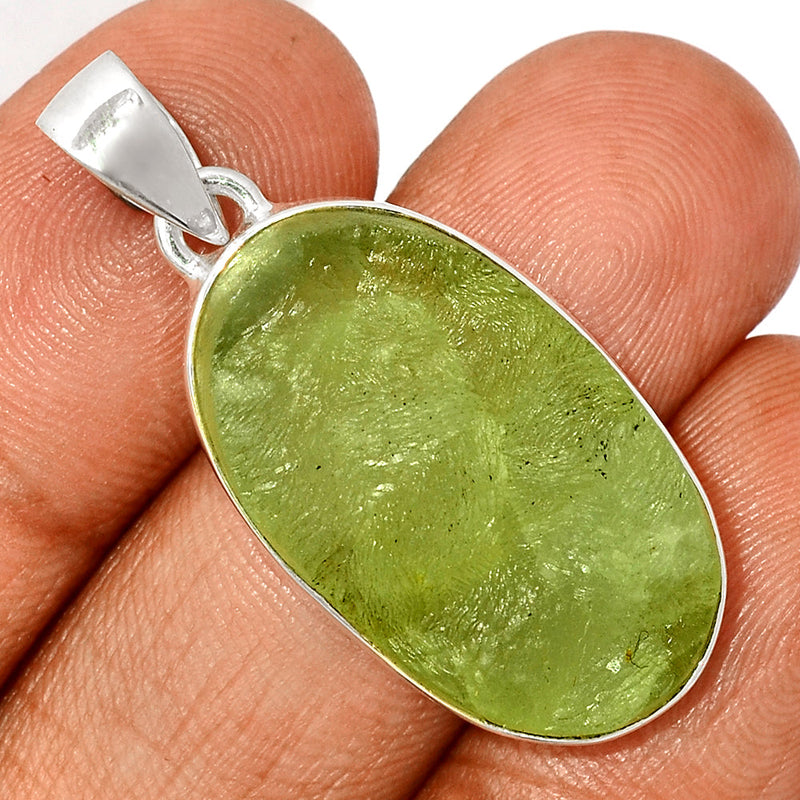 1.6" Prehnite Druzy Pendants - PNDP195