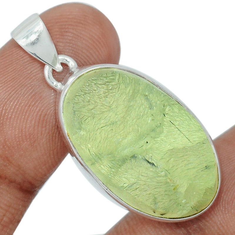 1.5" Prehnite Druzy Pendants - PNDP201