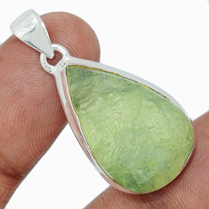 1.5" Prehnite Druzy Pendants - PNDP203