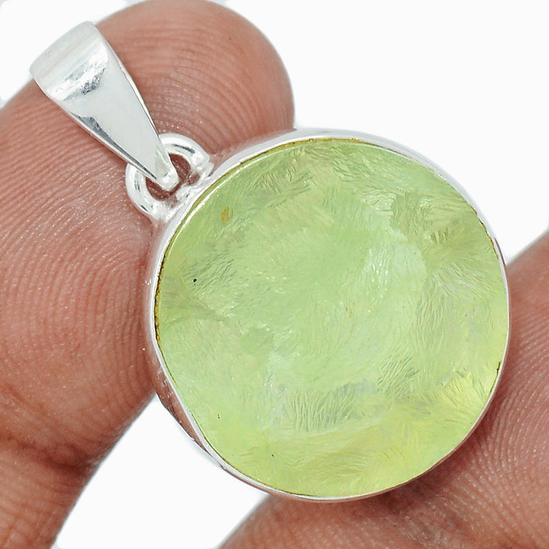 1.2" Prehnite Druzy Pendants - PNDP218