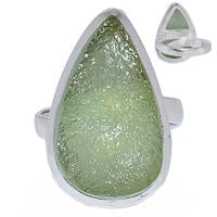 Ajustable Ring - Prehnite Druzy - PNDR56