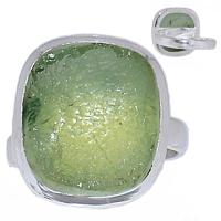 Ajustable Ring - Prehnite Druzy - PNDR58