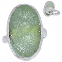 Ajustable Ring - Prehnite Druzy - PNDR65