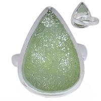 Ajustable Ring - Prehnite Druzy - PNDR67