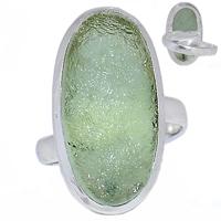 Ajustable Ring - Prehnite Druzy - PNDR68