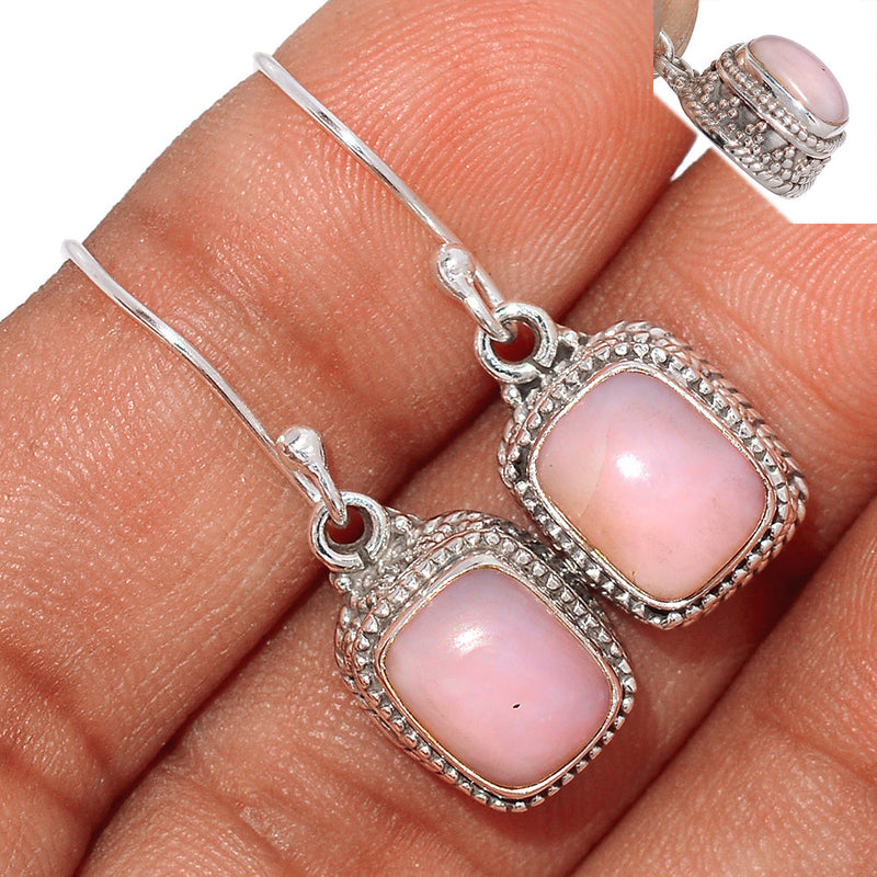 1.1" Fine Filigree - Pink Opal Earrings - PNKE354