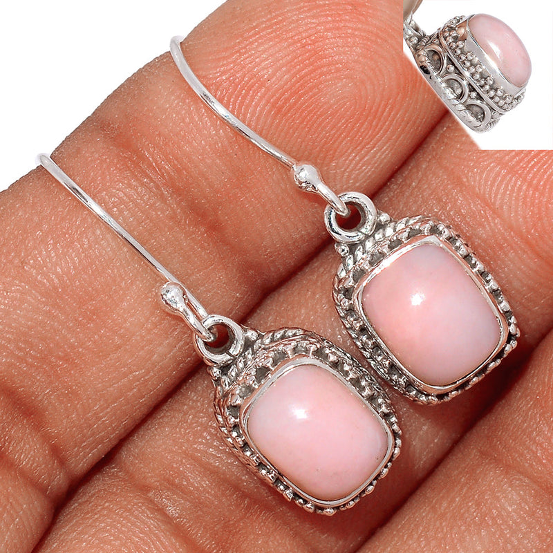 1.1" Fine Filigree - Pink Opal Earrings - PNKE358