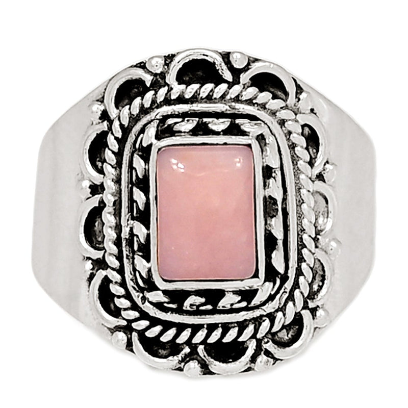 6*8 MM Fine Filigree - Pink Opal Ring - PNKR549