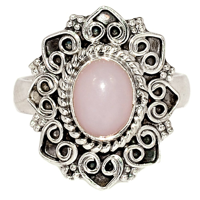 6*8 MM Fine Filigree - Pink Opal Ring - PNKR552