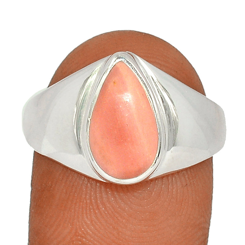 Solid - Australian Pink Opal Ring - POAR559