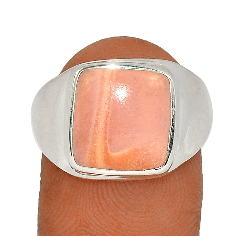 Solid - Australian Pink Opal Ring - POAR563