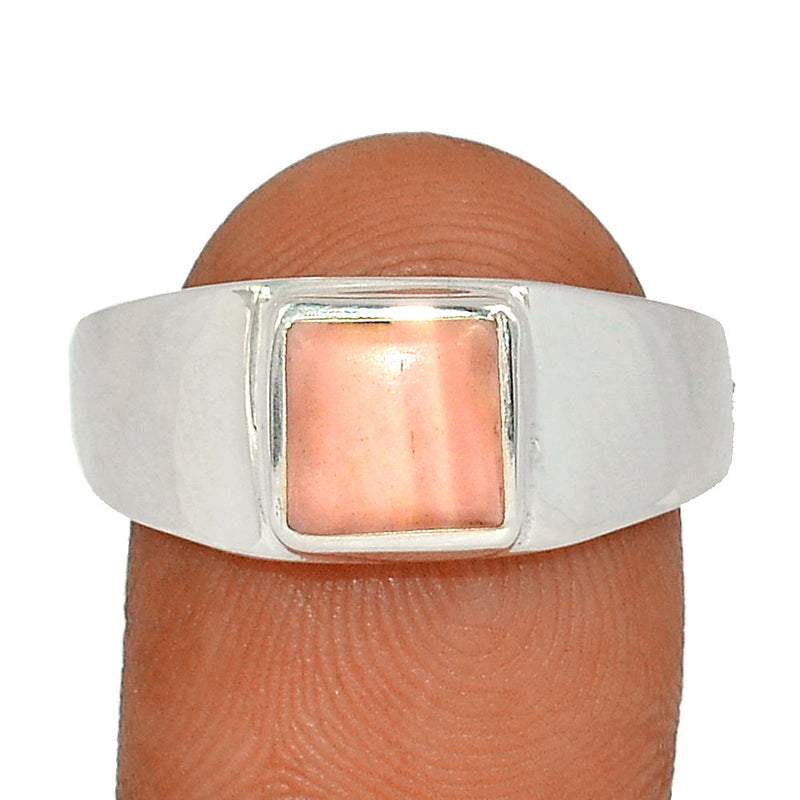 Solid - Australian Pink Opal Ring - POAR564