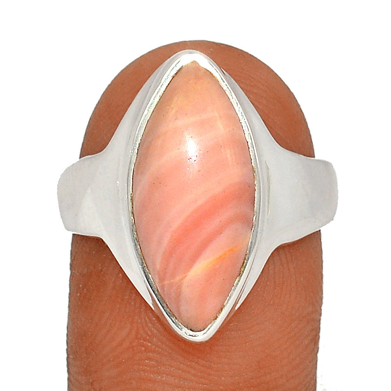 Solid - Australian Pink Opal Ring - POAR565