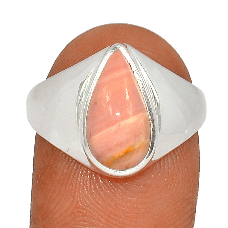 Solid - Australian Pink Opal Ring - POAR569