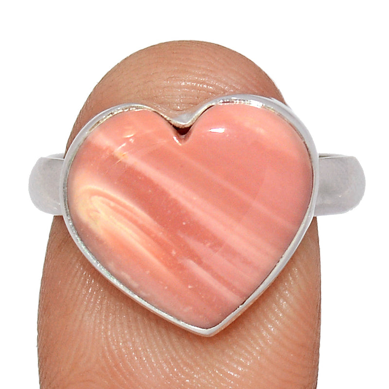 Heart - Australian Pink Opal Ring - POAR635
