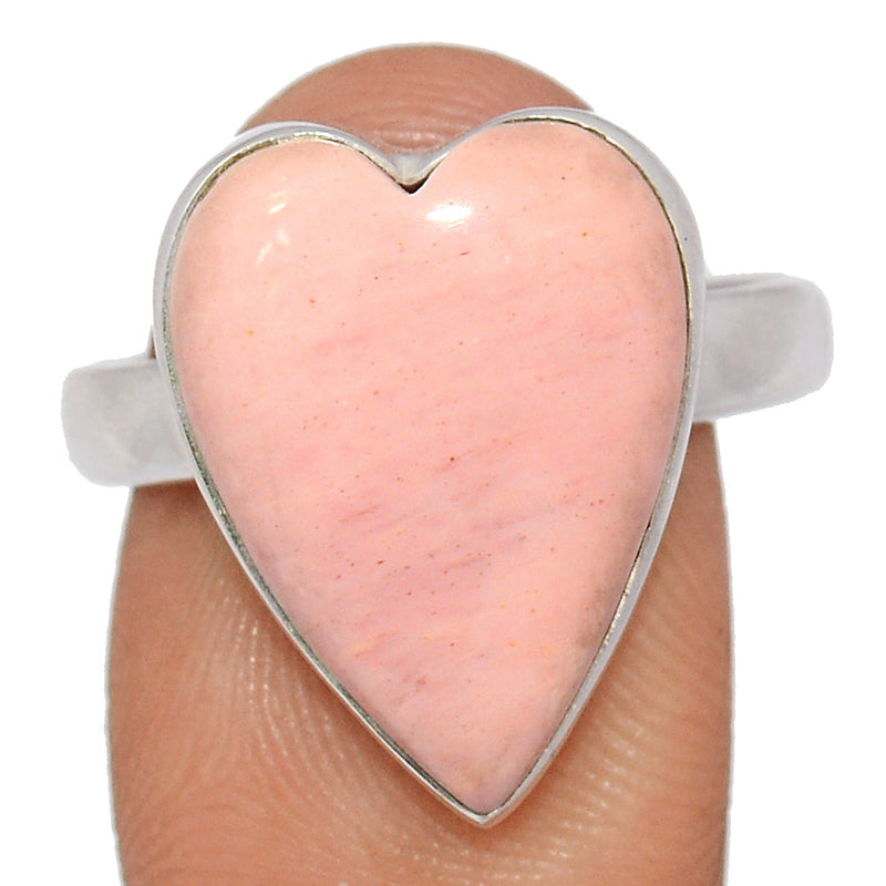 Heart - Australian Pink Opal Ring - POAR639