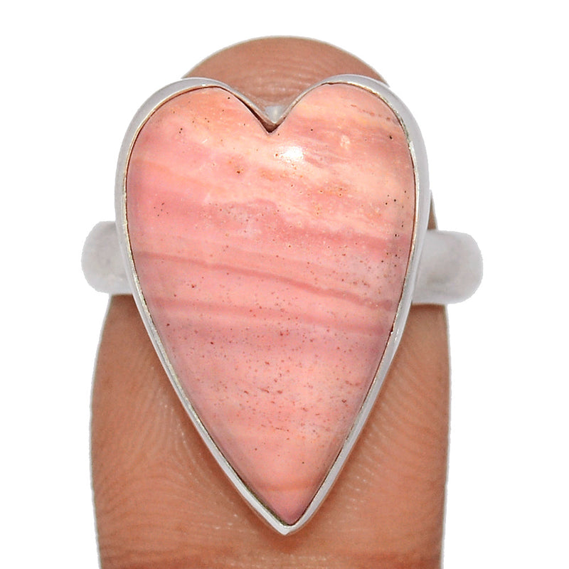 Heart - Australian Pink Opal Ring - POAR645