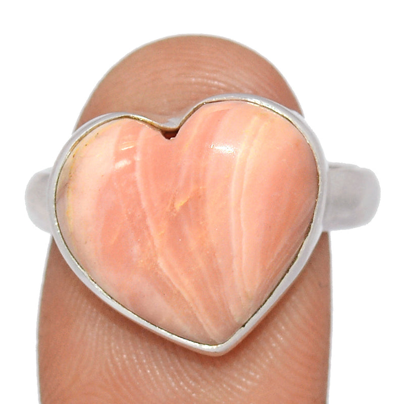 Heart - Australian Pink Opal Ring - POAR650