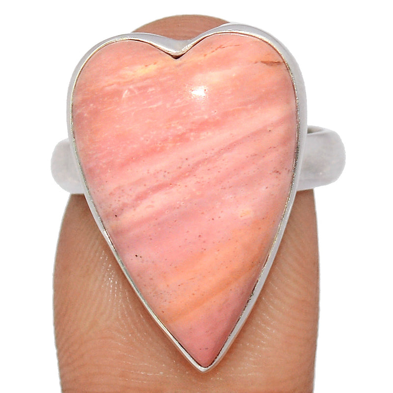 Heart - Australian Pink Opal Ring - POAR659