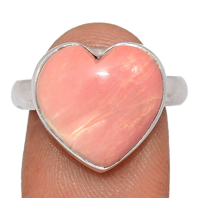 Heart - Australian Pink Opal Ring - POAR663