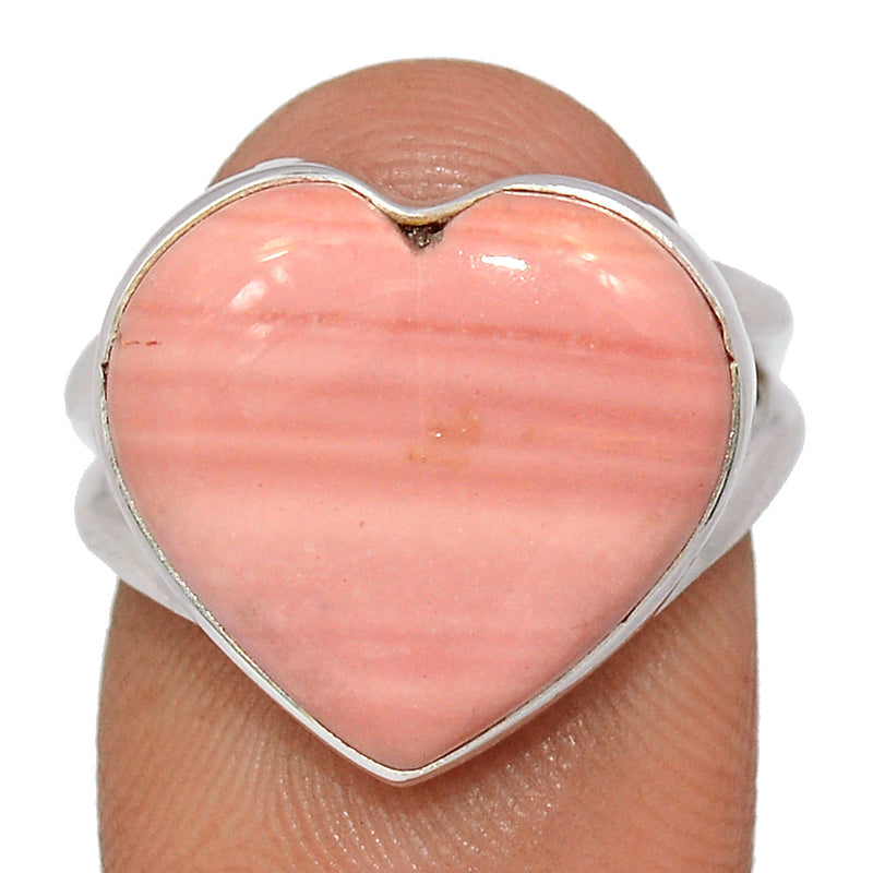 Heart - Australian Pink Opal Ring - POAR664